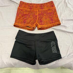 Black and Orange Women's Shorts Set